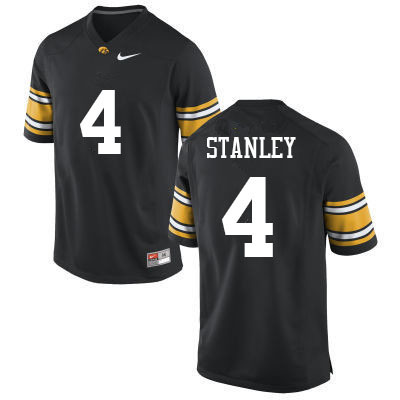 Men #4 Nate Stanley Iowa Hawkeyes College Football Jerseys Sale-Black - Click Image to Close